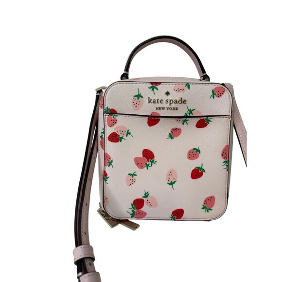 Kate Spade New York Staci Daisy Wild Strawberries Vanity Crossbody Purse - Picture 6 of 12